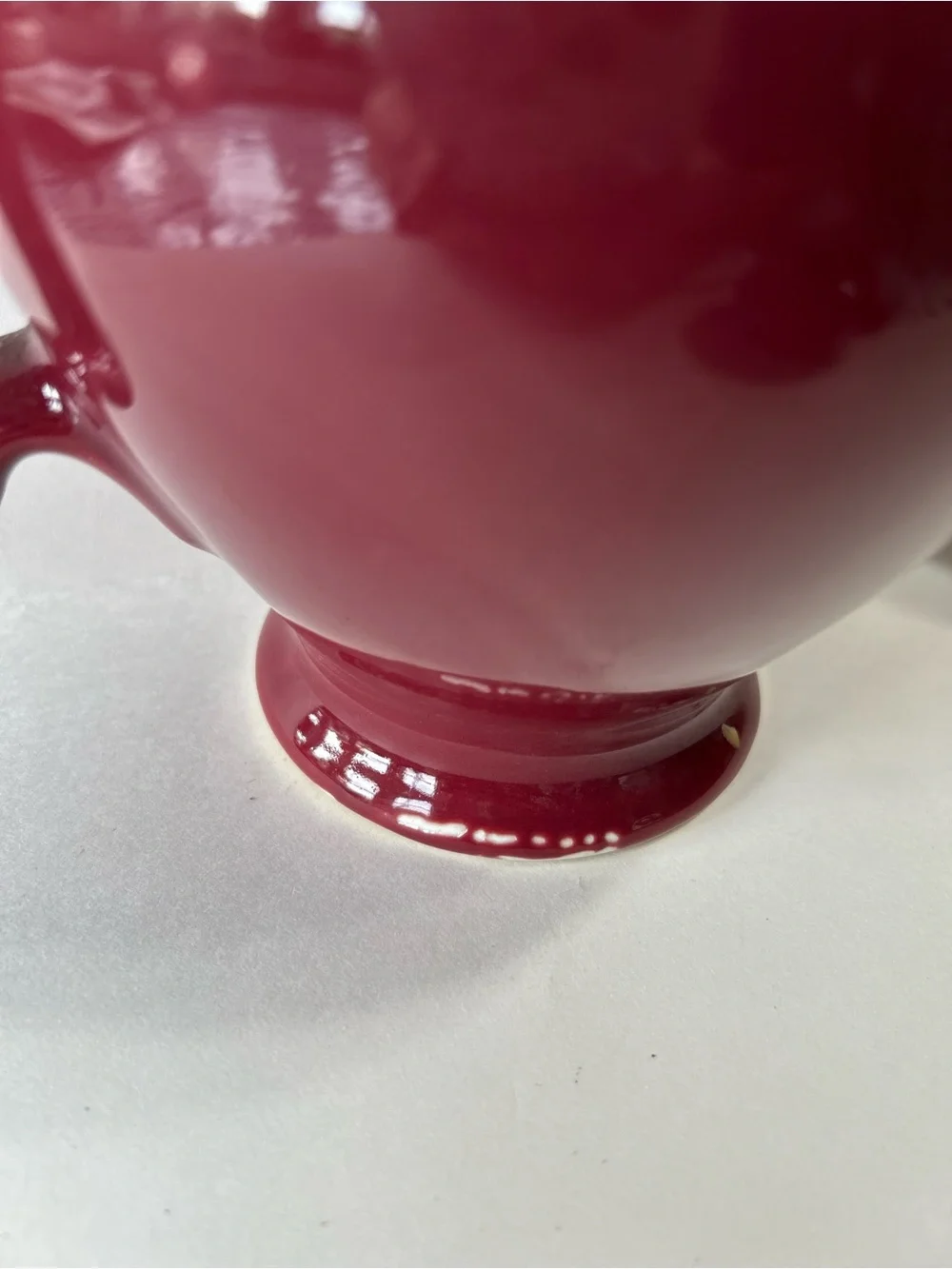 Vintage 1940s McCormick & Co  Burgundy Ceramic Teapot